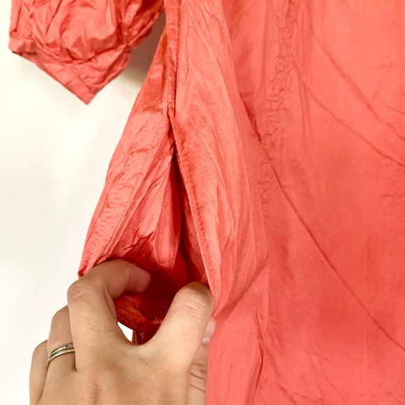 Calypso Silk Coral Shift Dress XS - Picture 4 of 6